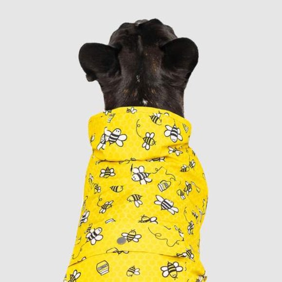 DOG PUPPY BUMBLE BEE YELLOW PONCHO RAINCOAT - Picture 4 of 4